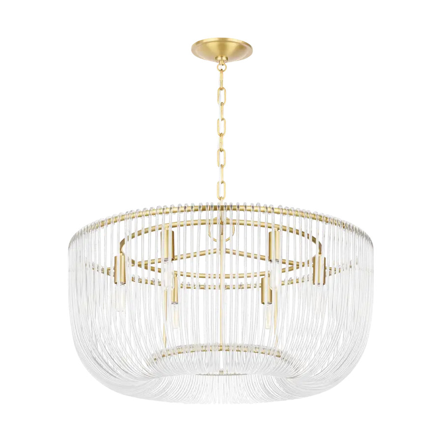 Pierce Medium Pendant in Burnished Brass - Image 1