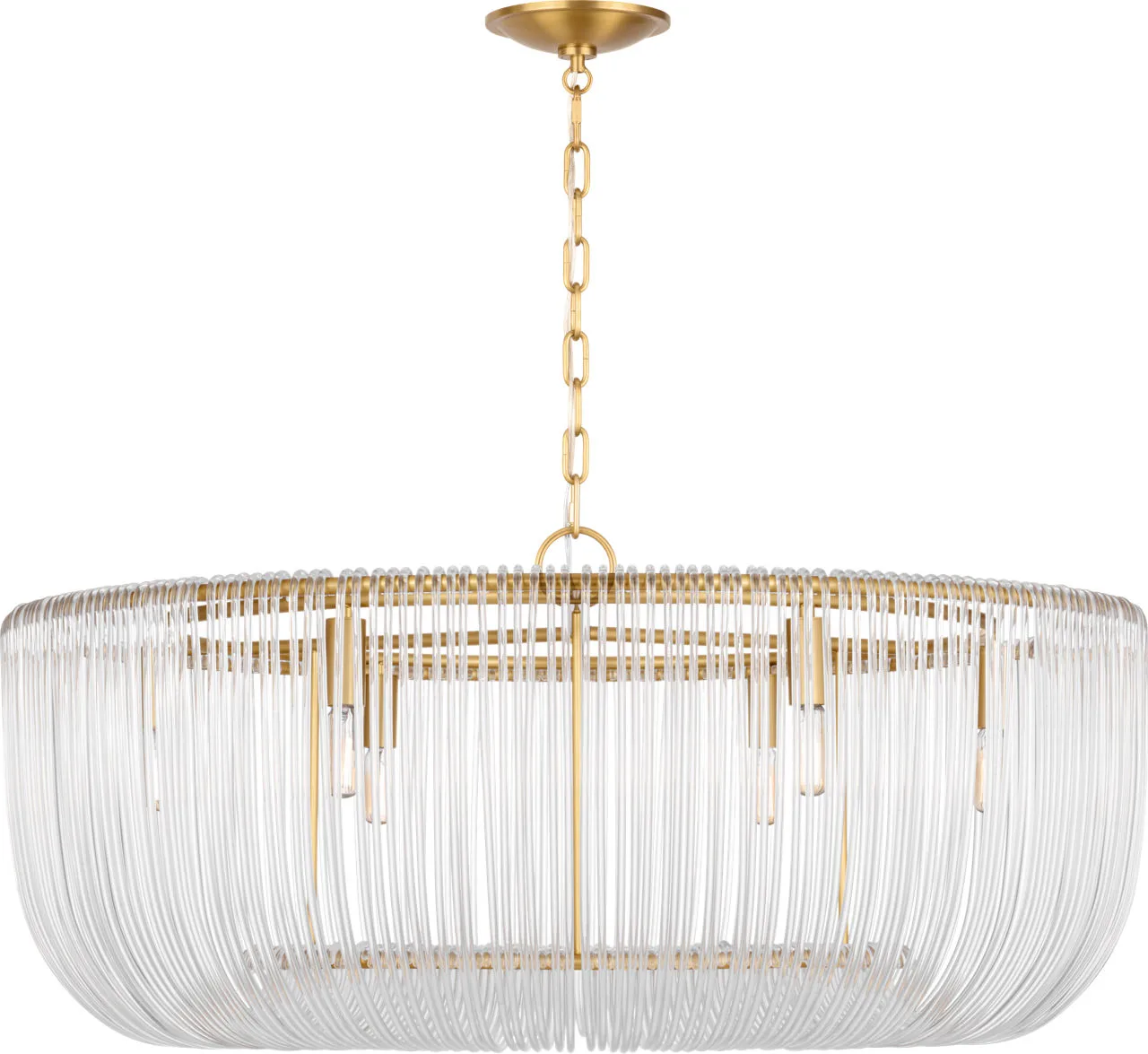 Pierce Large Pendant in Burnished Brass