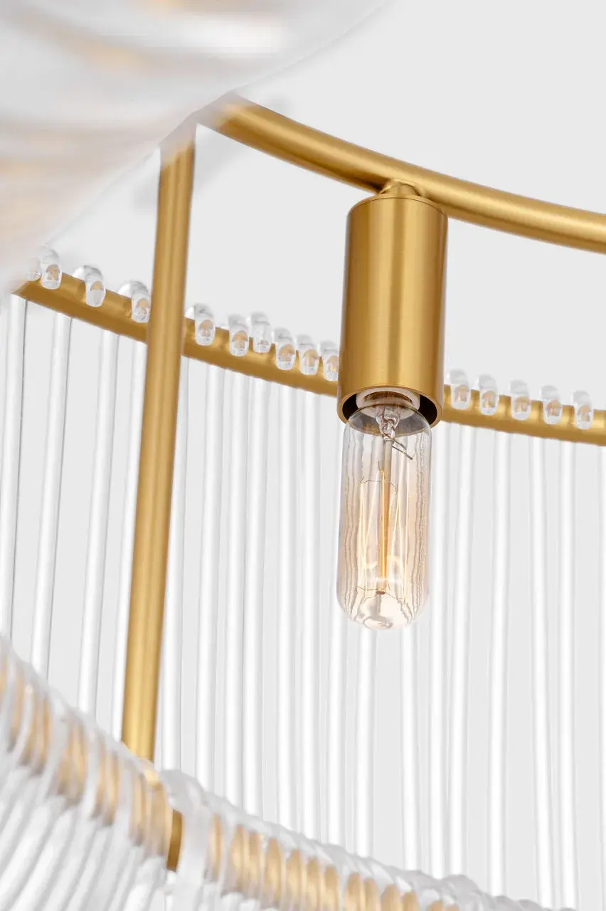 Pierce Large Pendant in Burnished Brass - Image 3