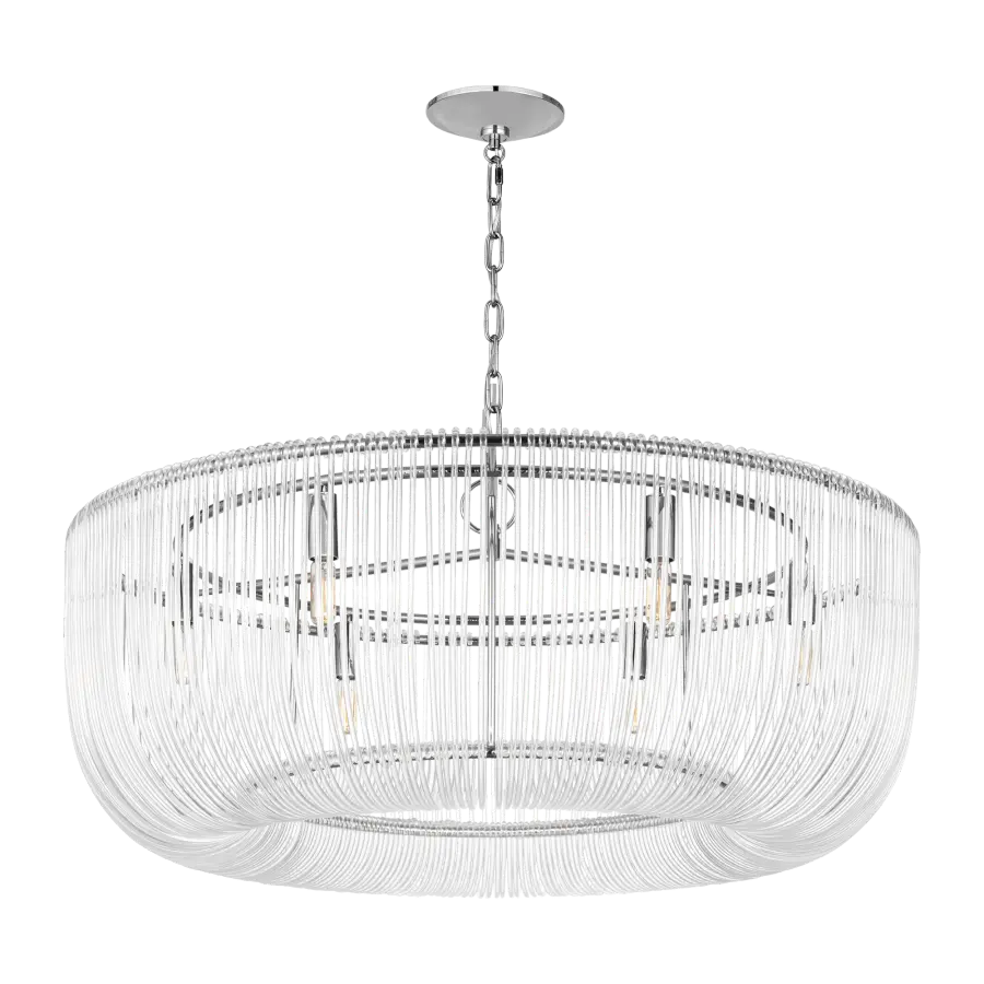 Pierce Large Pendant in Polished Nickel - Image 1