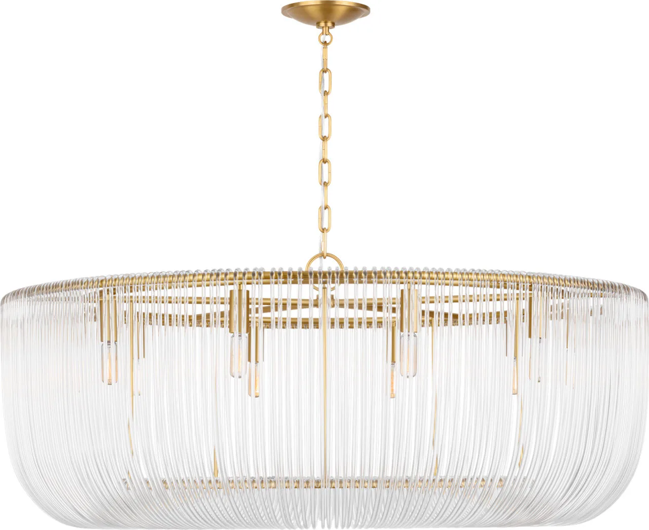 Pierce Extra Large Pendant in Burnished Brass