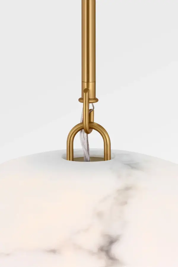 Savina 20" Pendant in Burnished Brass - Image 3