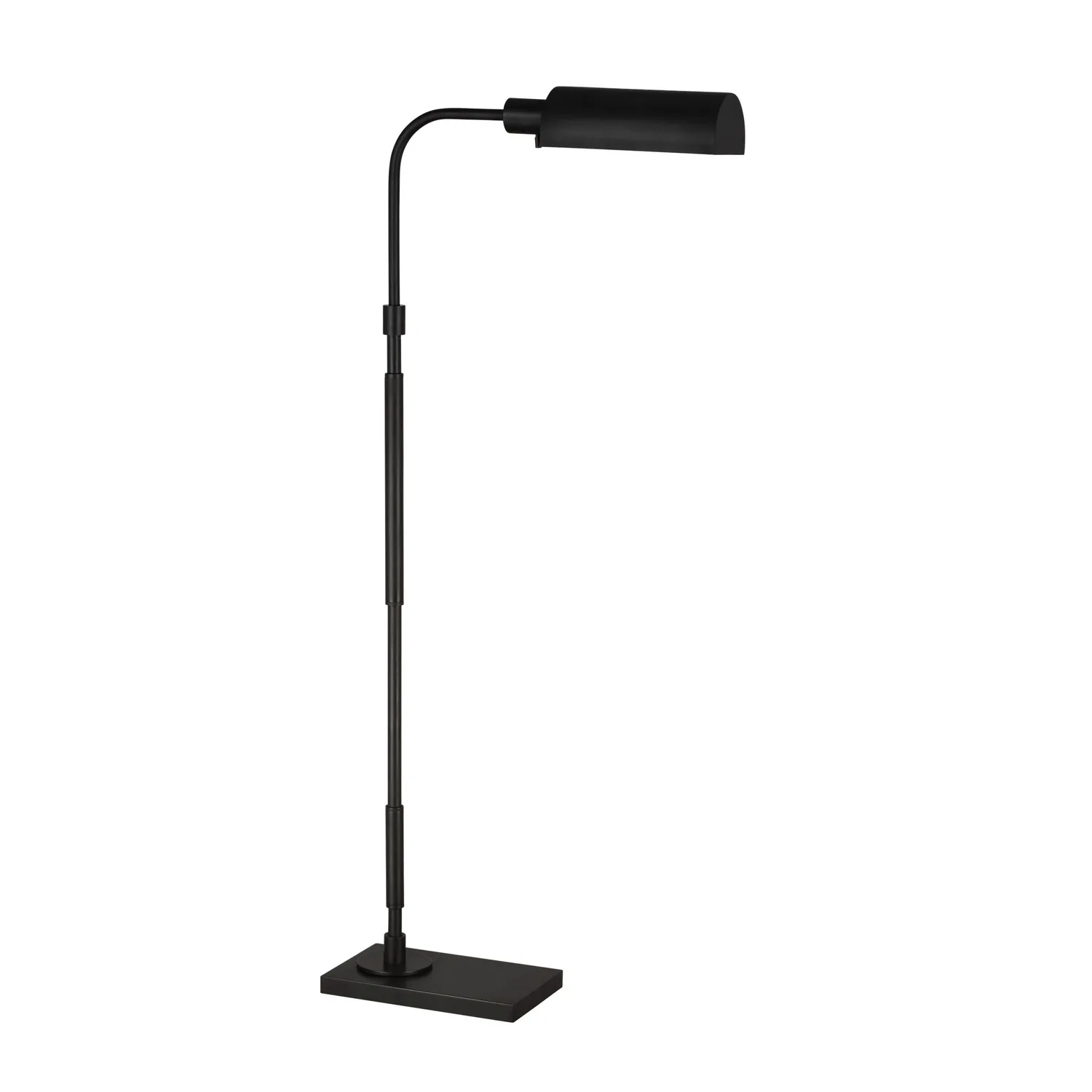 Kenyon One Light Task Floor Lamp in Aged Iron