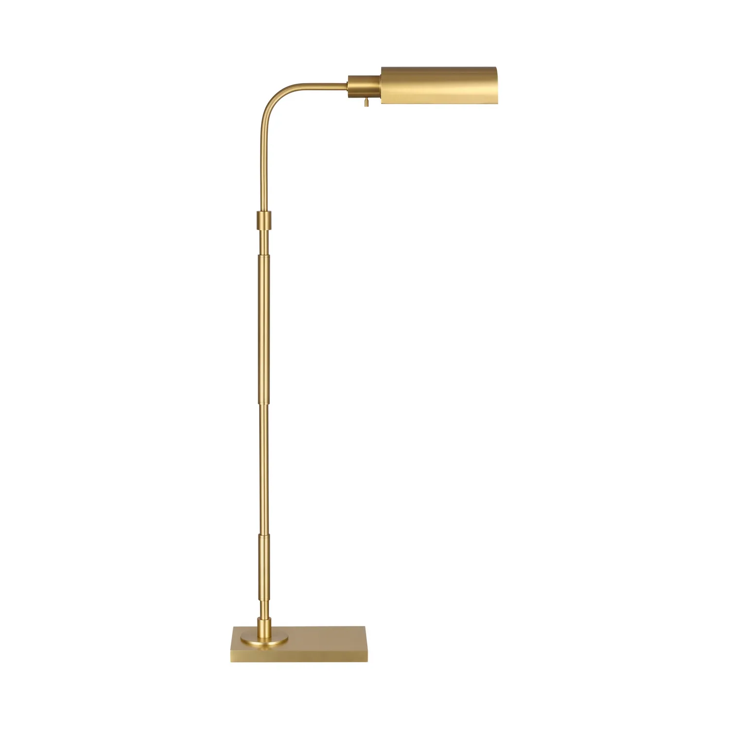 Kenyon One Light Task Floor Lamp in Burnished Brass