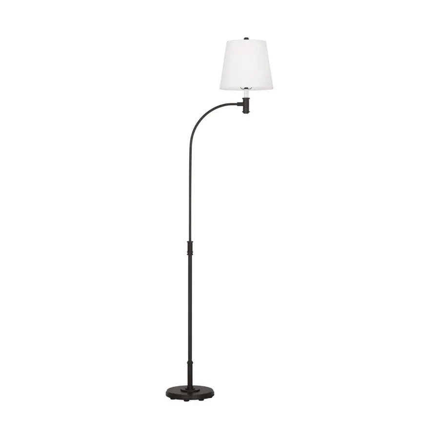 Belmont One Light Floor Lamp in Aged Iron