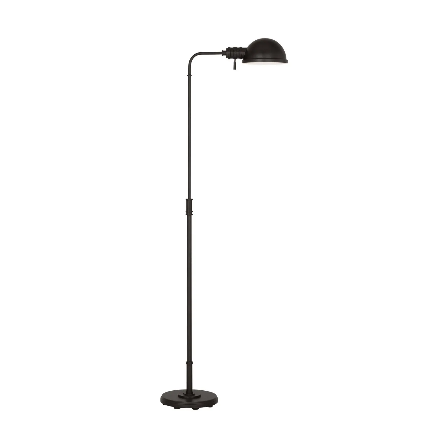 Belmont One Light Floor Lamp in Aged Iron