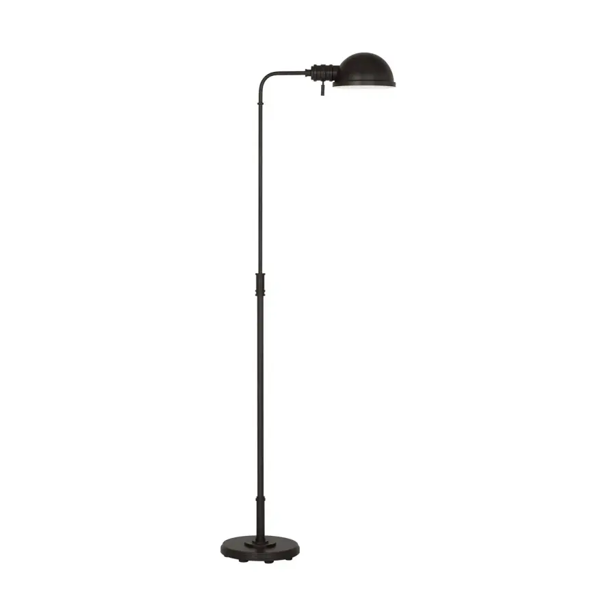 Belmont One Light Floor Lamp in Aged Iron