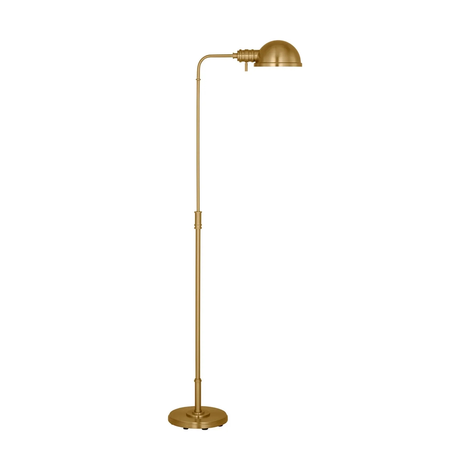 Belmont One Light Floor Lamp in Burnished Brass