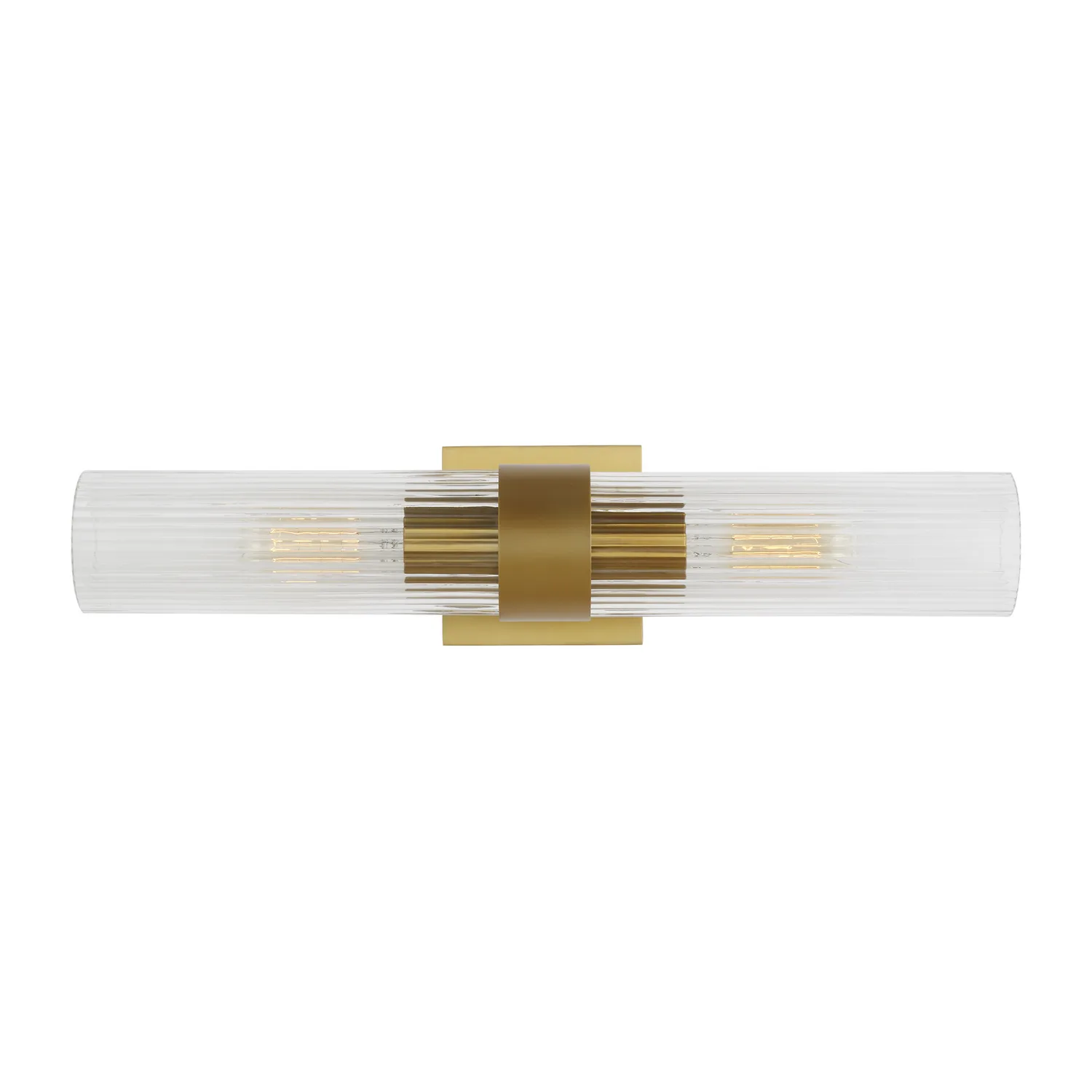 Geneva Two Light Wall Sconce in Burnished Brass