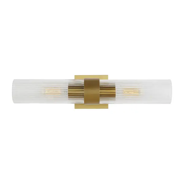 Geneva Two Light Wall Sconce in Burnished Brass