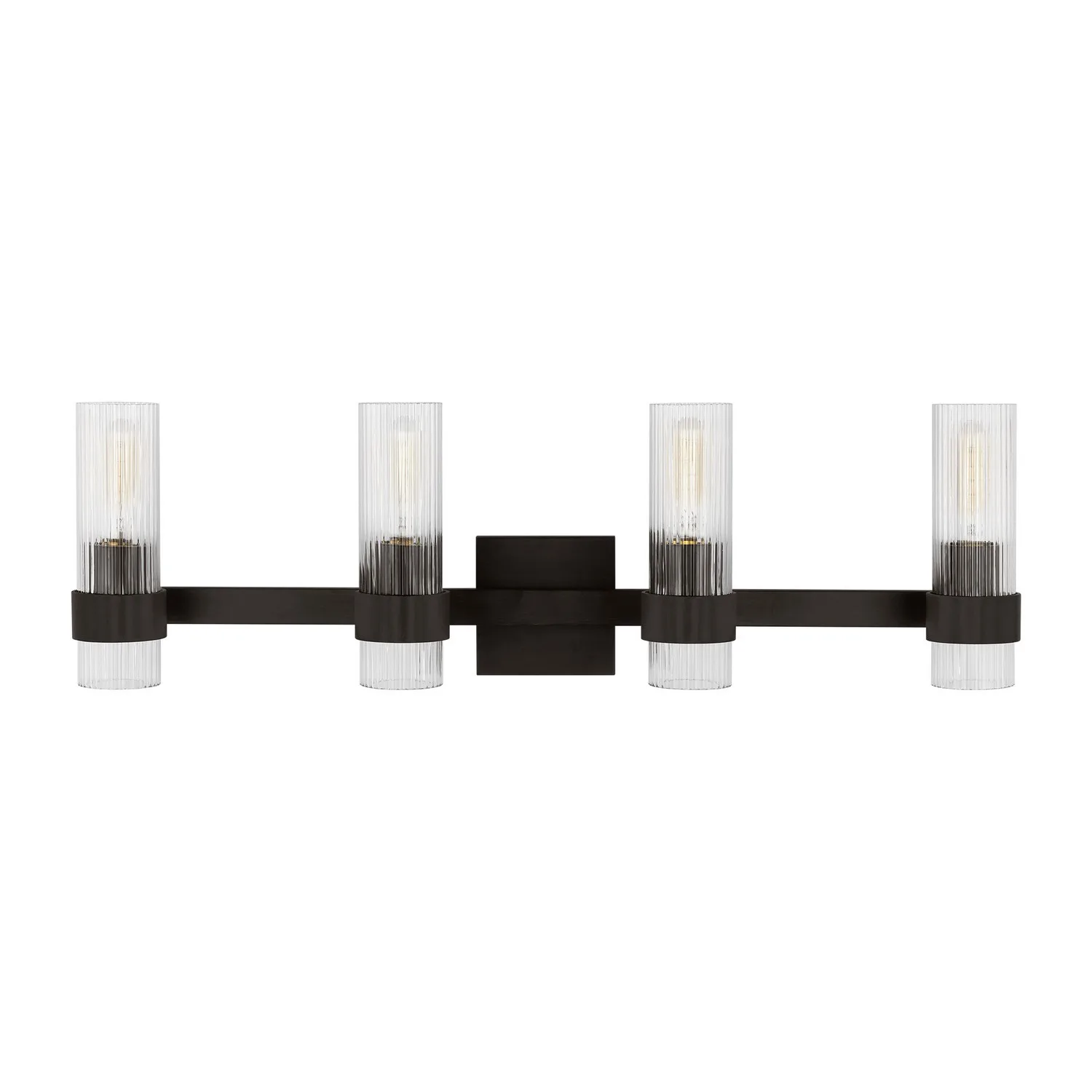 Geneva Four Light Bath Vanity in Aged Iron