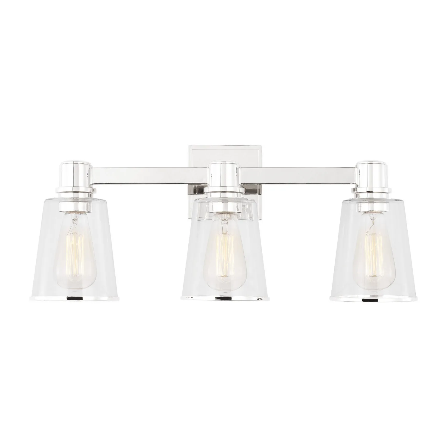 Alessa Three Light Bath Vanity in Polished Nickel