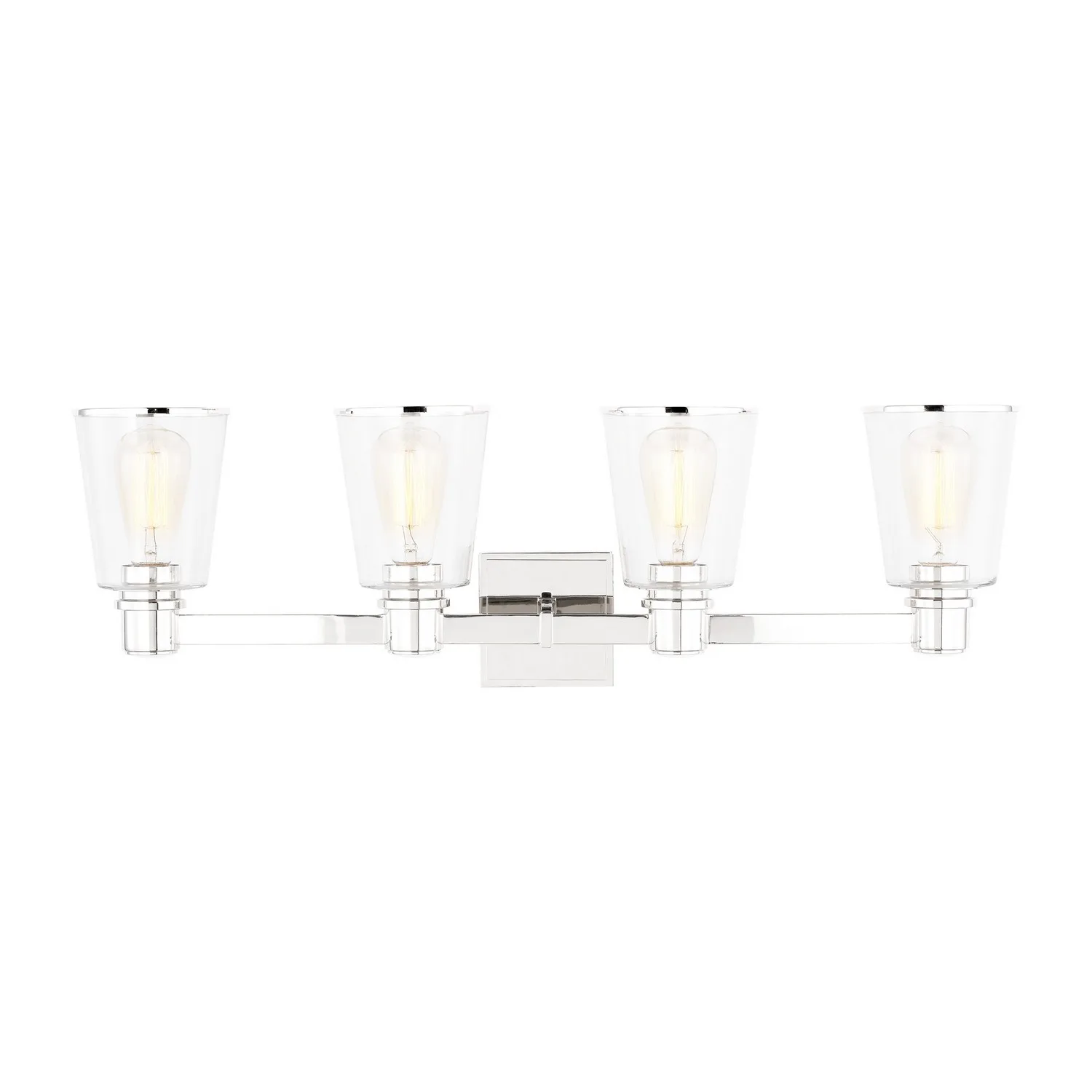 Alessa Four Light Bath Vanity in Polished Nickel