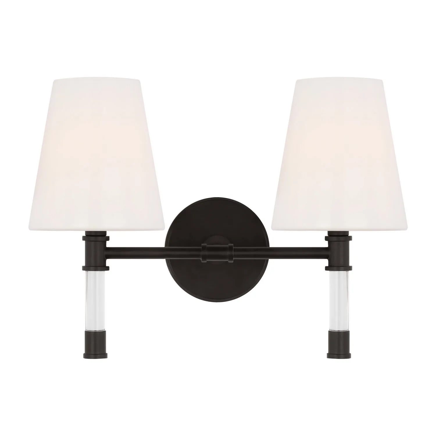Hanover Two Light Bath Vanity in Aged Iron