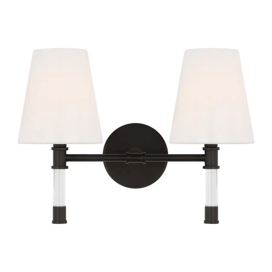Hanover Two Light Bath Vanity in Aged Iron