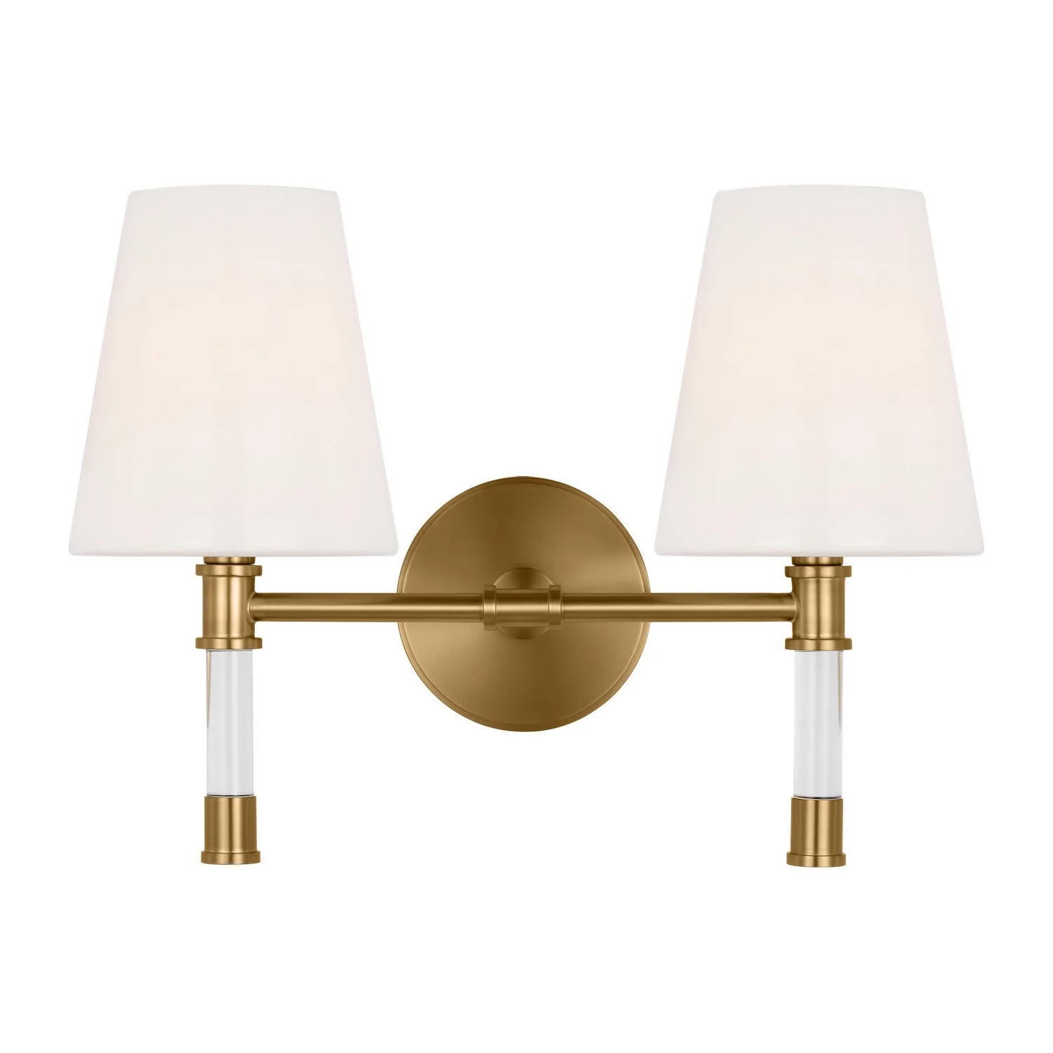 Hanover Two Light Bath Vanity in Burnished Brass
