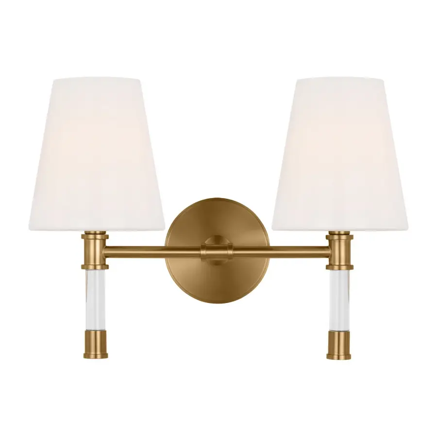 Hanover Two Light Bath Vanity in Burnished Brass