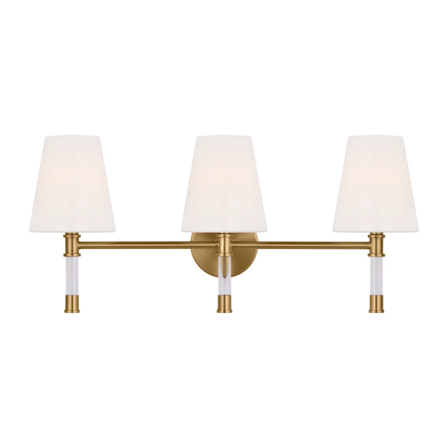 Hanover Three Light Bath Vanity in Burnished Brass