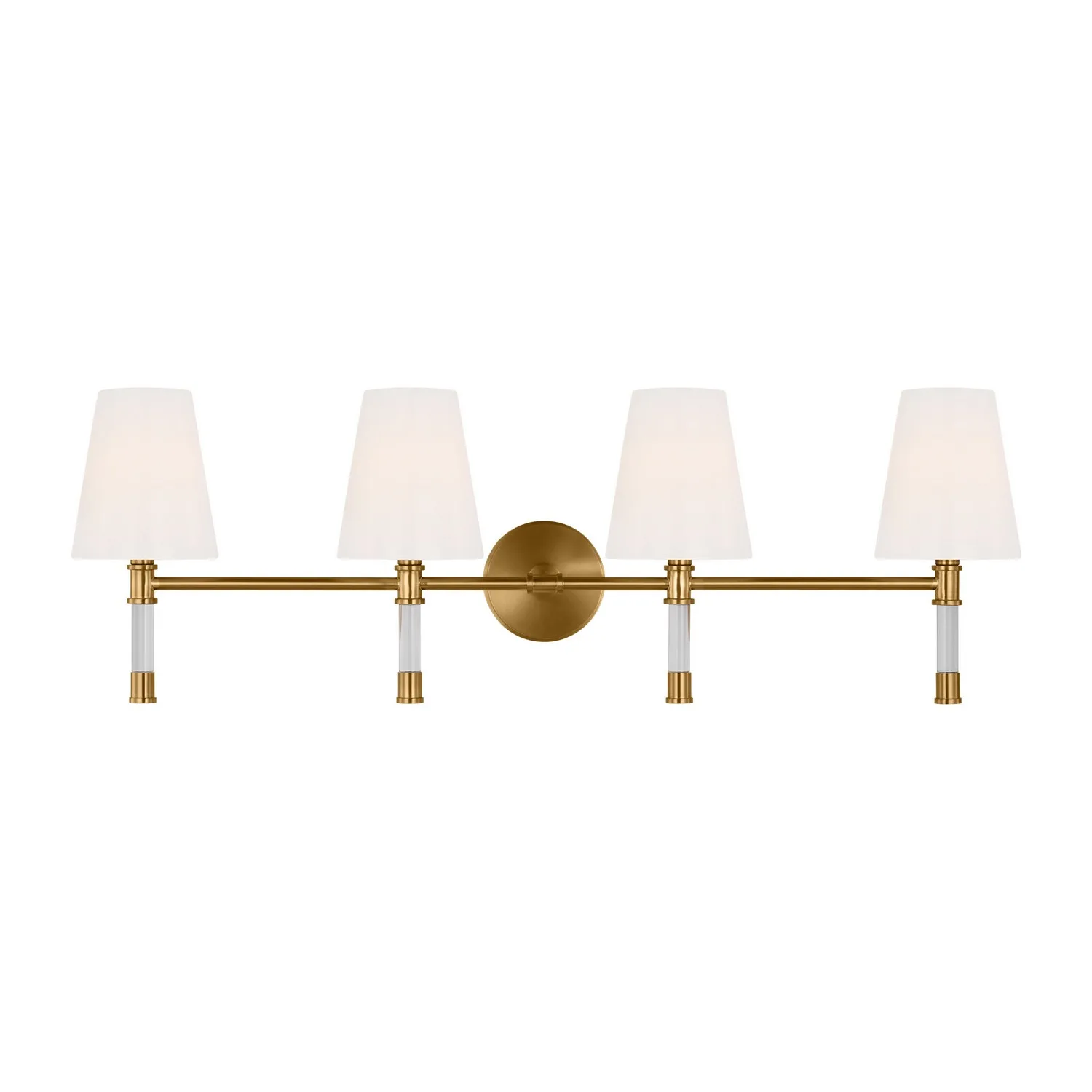 Hanover Four Light Bath Vanity in Burnished Brass