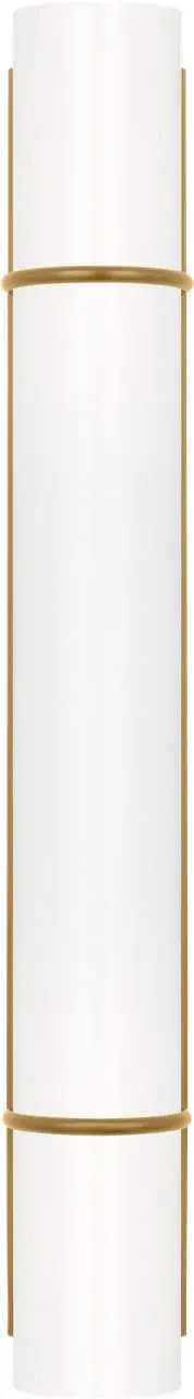 The Amelie LED vanity by Chapman & Myers combines vintage cuff bracelet-inspired design with modern LED efficiency. Its cylindrical milk glass shade with dual metal rings creates sophisticated ambient lighting perfect for contemporary bathrooms.