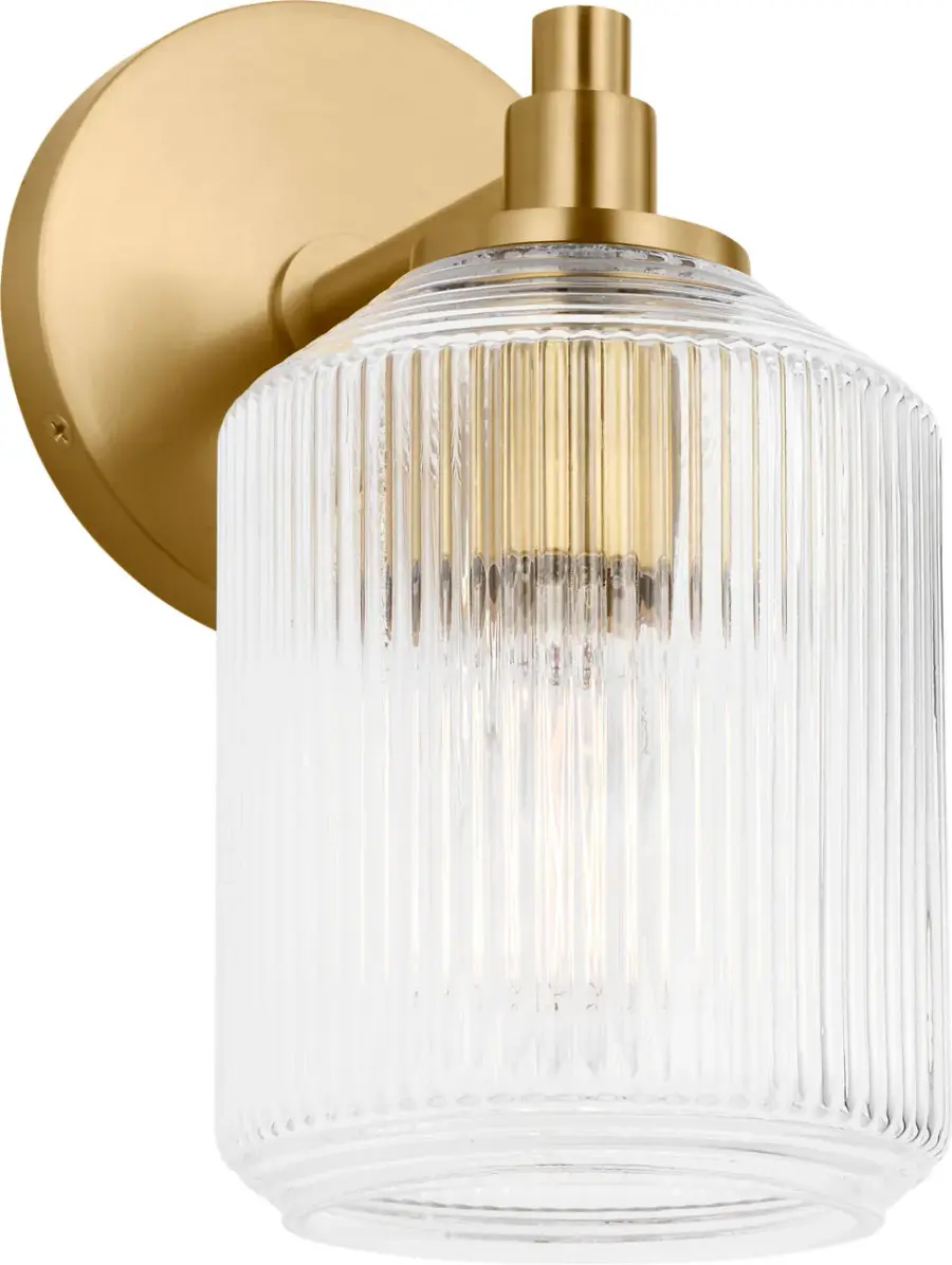 Barstow 9" Bath Vanity Light in Burnished Brass - Image 1
