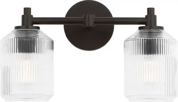 Barstow 15" Bath Vanity Light in Aged Iron - Image 1