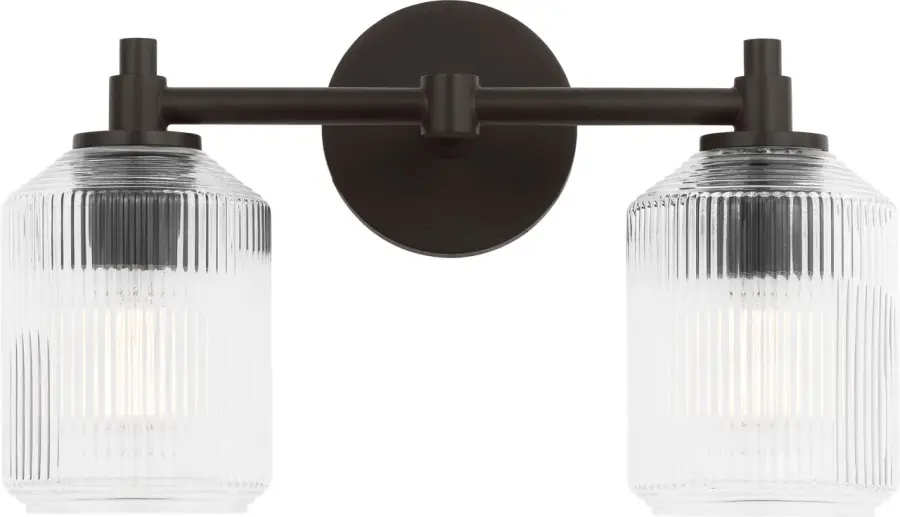 Barstow 15" Bath Vanity Light in Aged Iron - Image 1