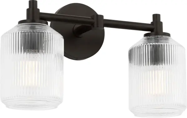 Barstow 15" Bath Vanity Light in Aged Iron - Image 2