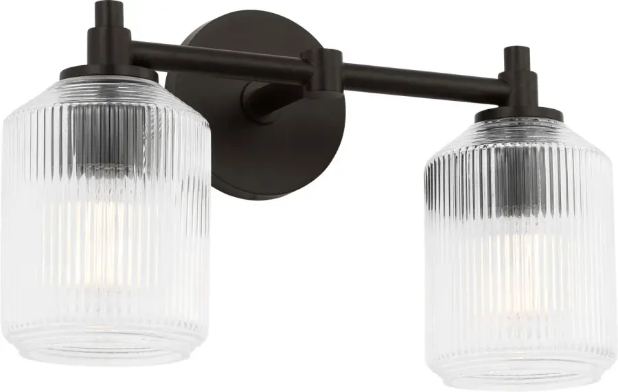 Barstow 15" Bath Vanity Light in Aged Iron - Image 2