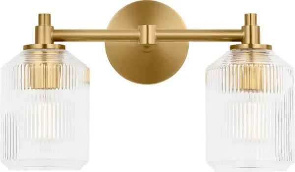 The Barstow 15" vanity light by Chapman & Myers transforms everyday bathrooms with its jewel-like ribbed glass and refined industrial aesthetic. Perfect for single vanities and guest baths, it balances heritage charm with contemporary simplicity.