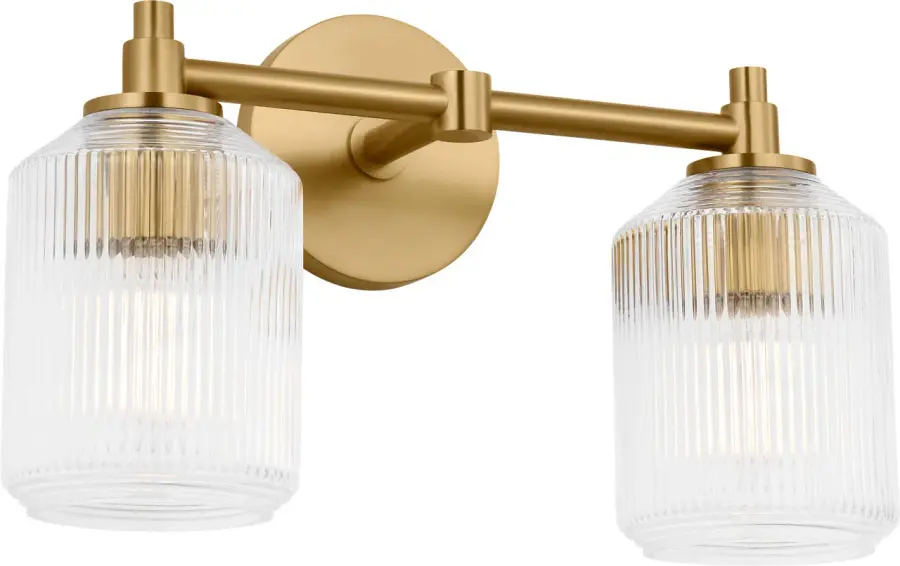 Barstow 15" Bath Vanity Light in Burnished Brass - Image 2