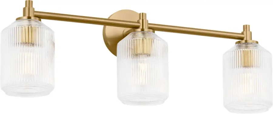 Barstow 26" Bath Vanity Light in Burnished Brass - Image 1