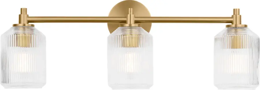 Barstow 26" Bath Vanity Light in Burnished Brass - Image 2