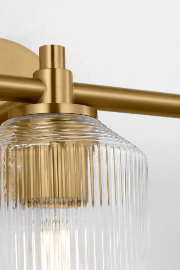 Barstow 26" Bath Vanity Light in Burnished Brass - Image 4