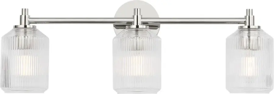 Barstow 26" Bath Vanity Light in Polished Nickel - Image 1