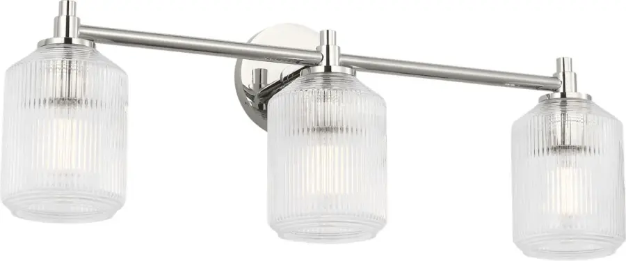 Barstow 26" Bath Vanity Light in Polished Nickel - Image 2