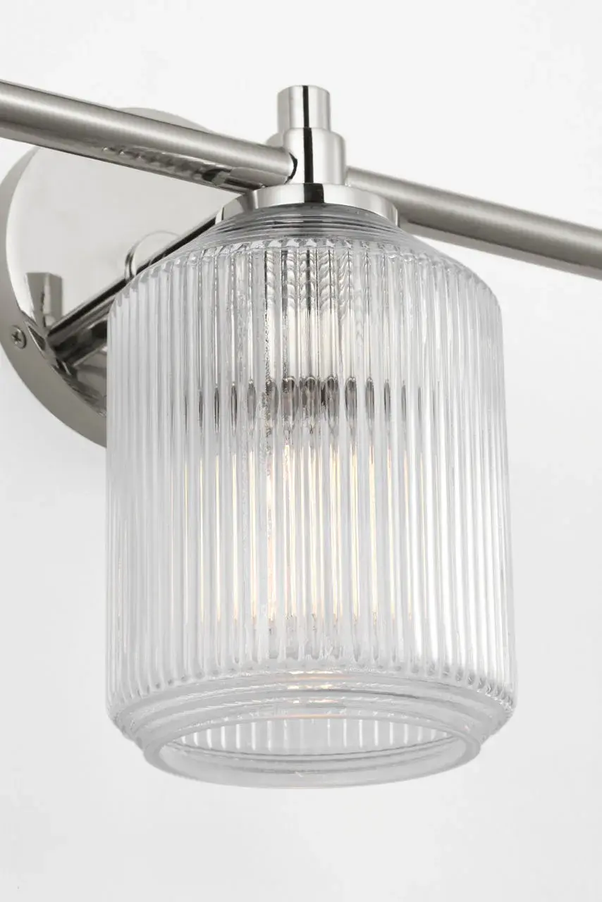 Barstow 26" Bath Vanity Light in Polished Nickel - Image 4