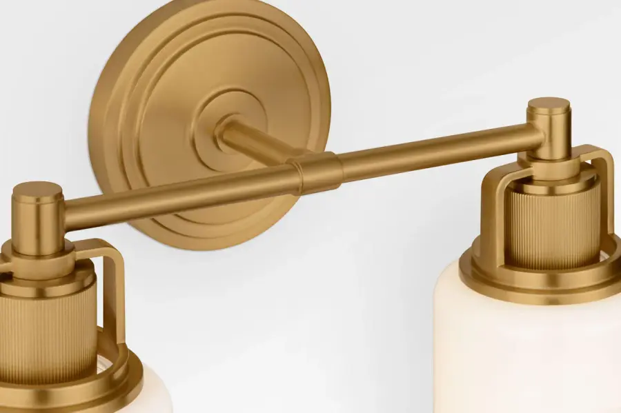 Ashford 14" Bath Vanity Light in Burnished Brass - Image 3