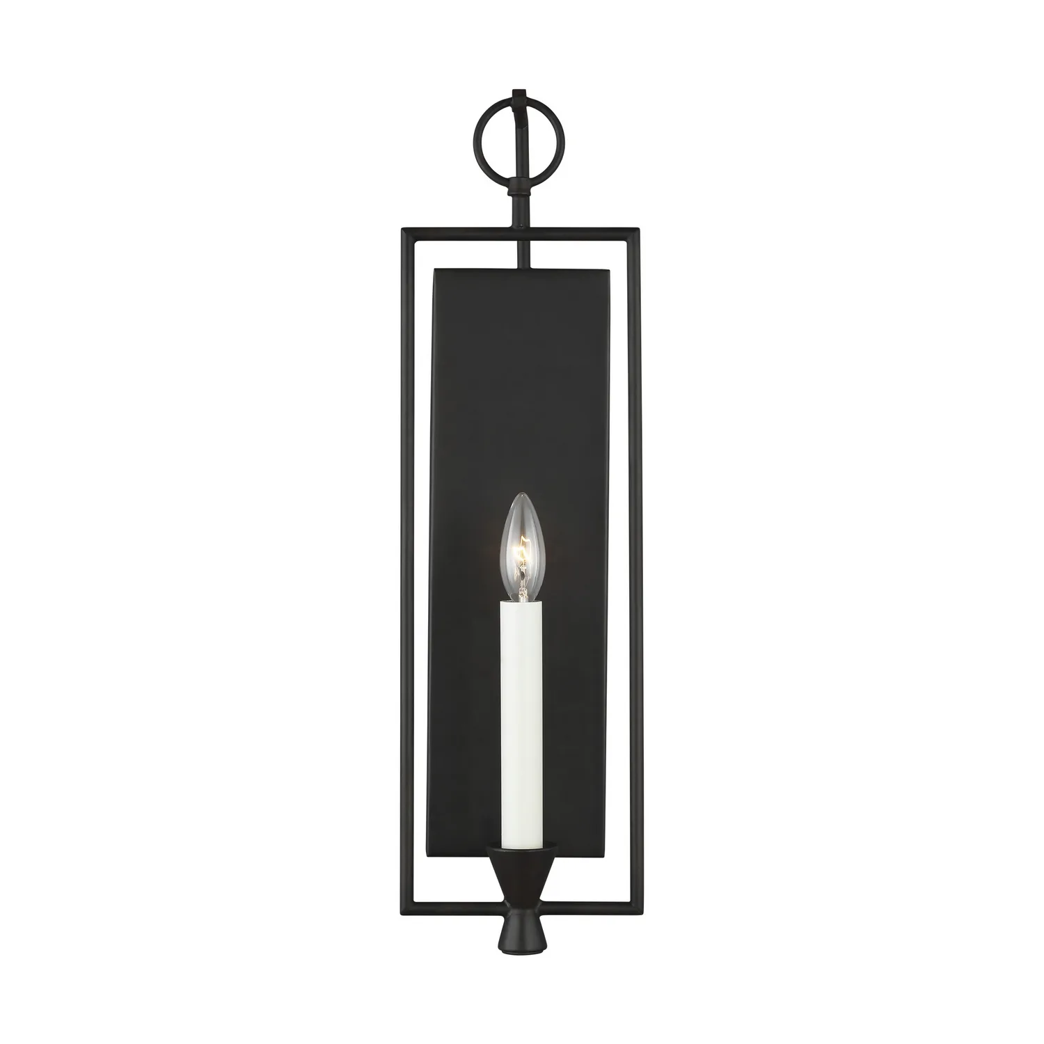 Keystone One Light Wall Sconce in Aged Iron