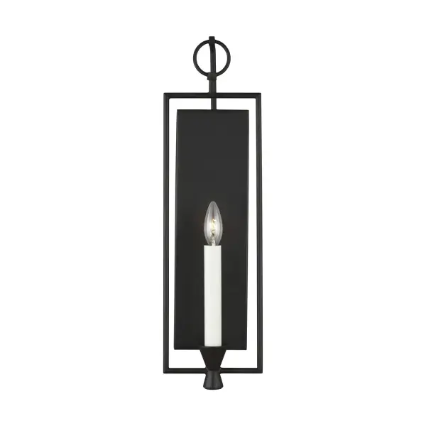 Keystone One Light Wall Sconce in Aged Iron