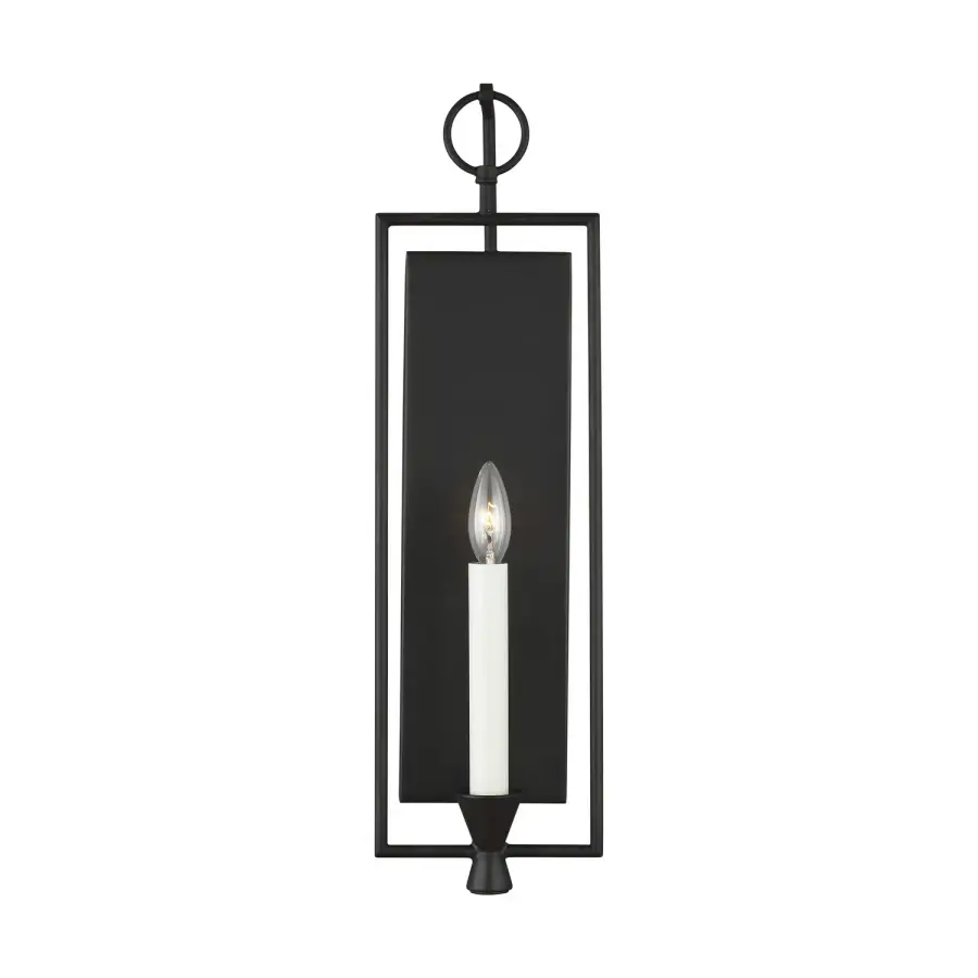 Keystone One Light Wall Sconce in Aged Iron