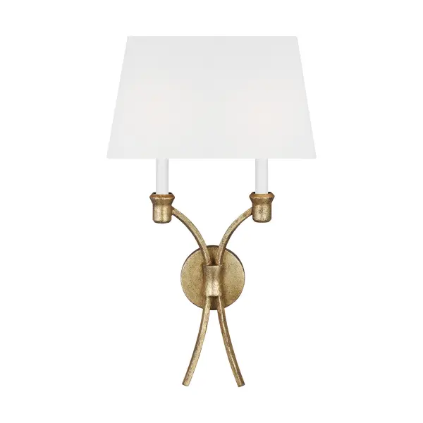 Westerly Two Light Wall Sconce in Antique Gild