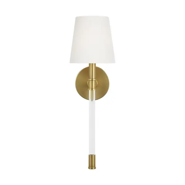 Hanover One Light Wall Sconce in Burnished Brass