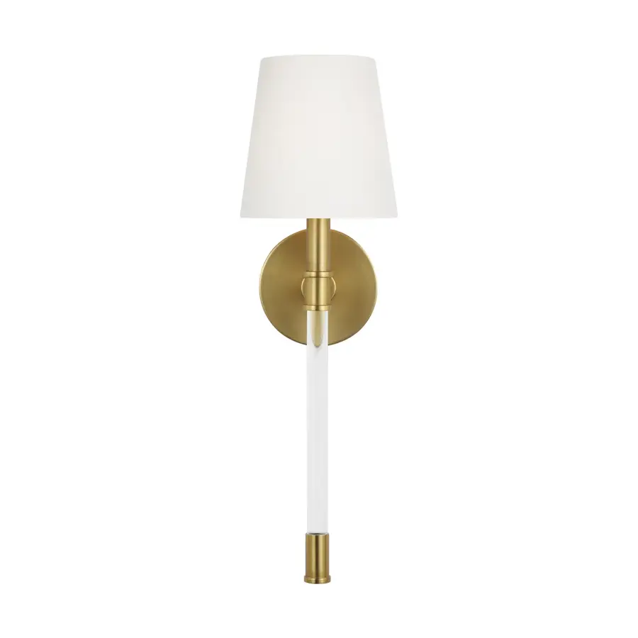 Hanover One Light Wall Sconce in Burnished Brass