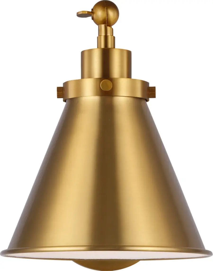 Wellfleet One Light Wall Sconce in Burnished Brass