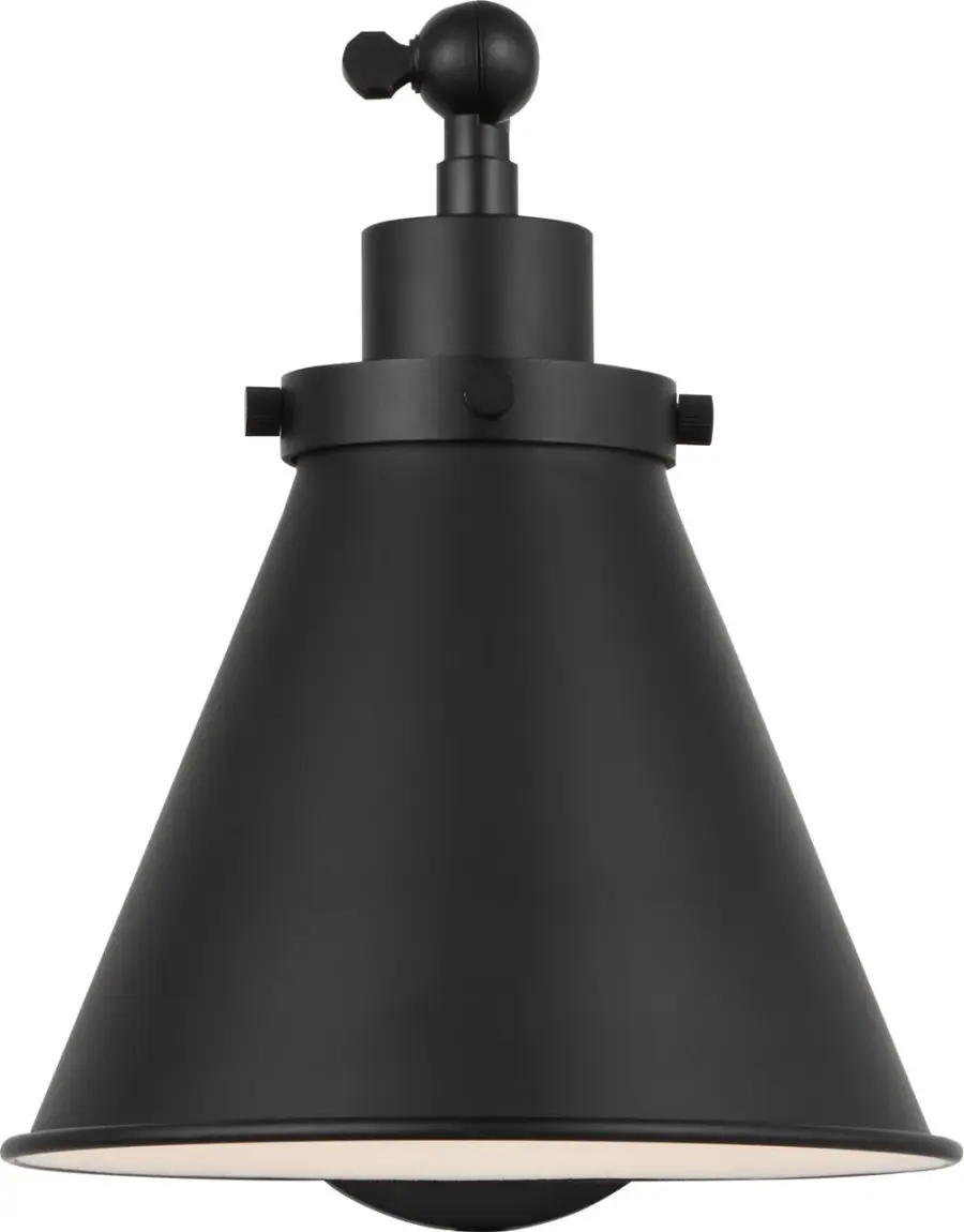 Wellfleet One Light Wall Sconce in Midnight Black