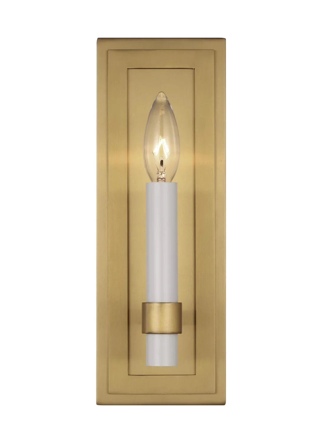 Marston One Light Wall Sconce in Burnished Brass