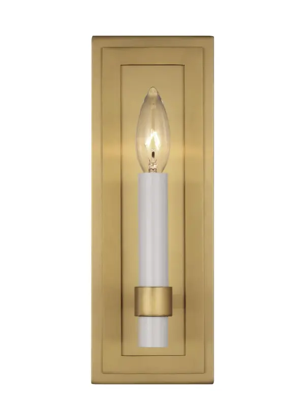 Marston One Light Wall Sconce in Burnished Brass