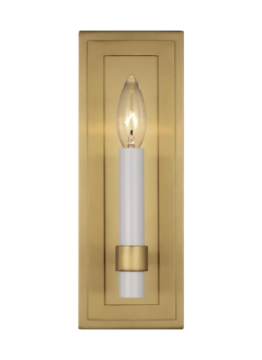 Marston One Light Wall Sconce in Burnished Brass