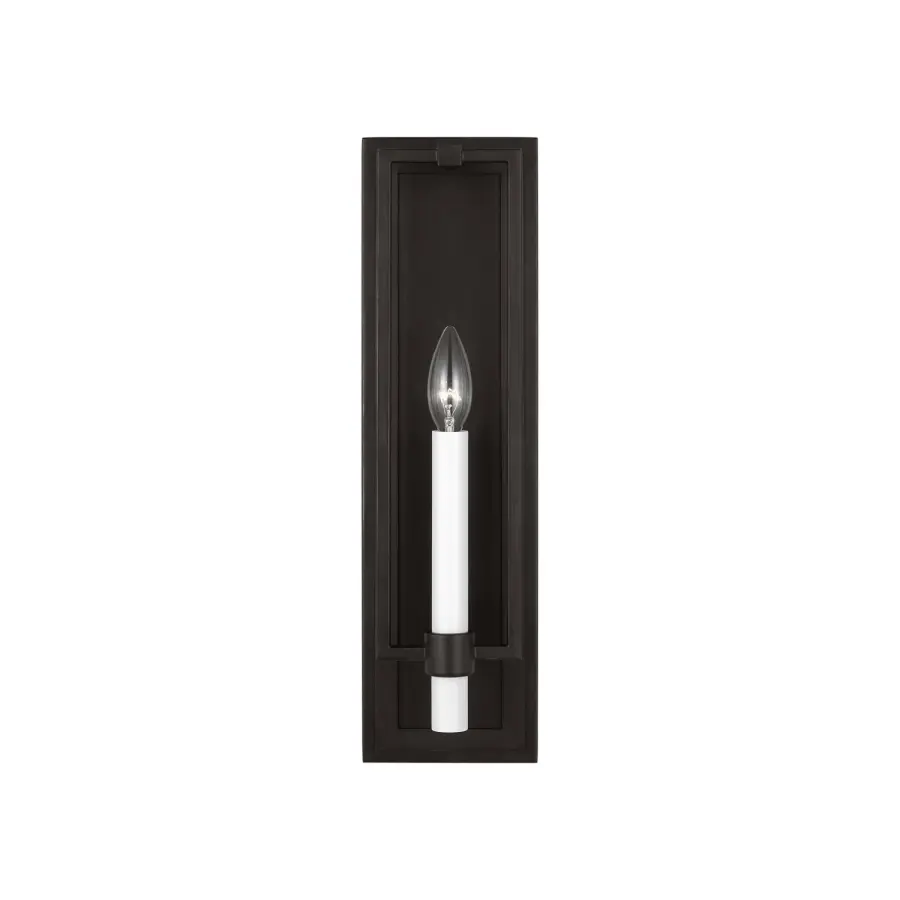 Marston One Light Wall Sconce in Aged Iron